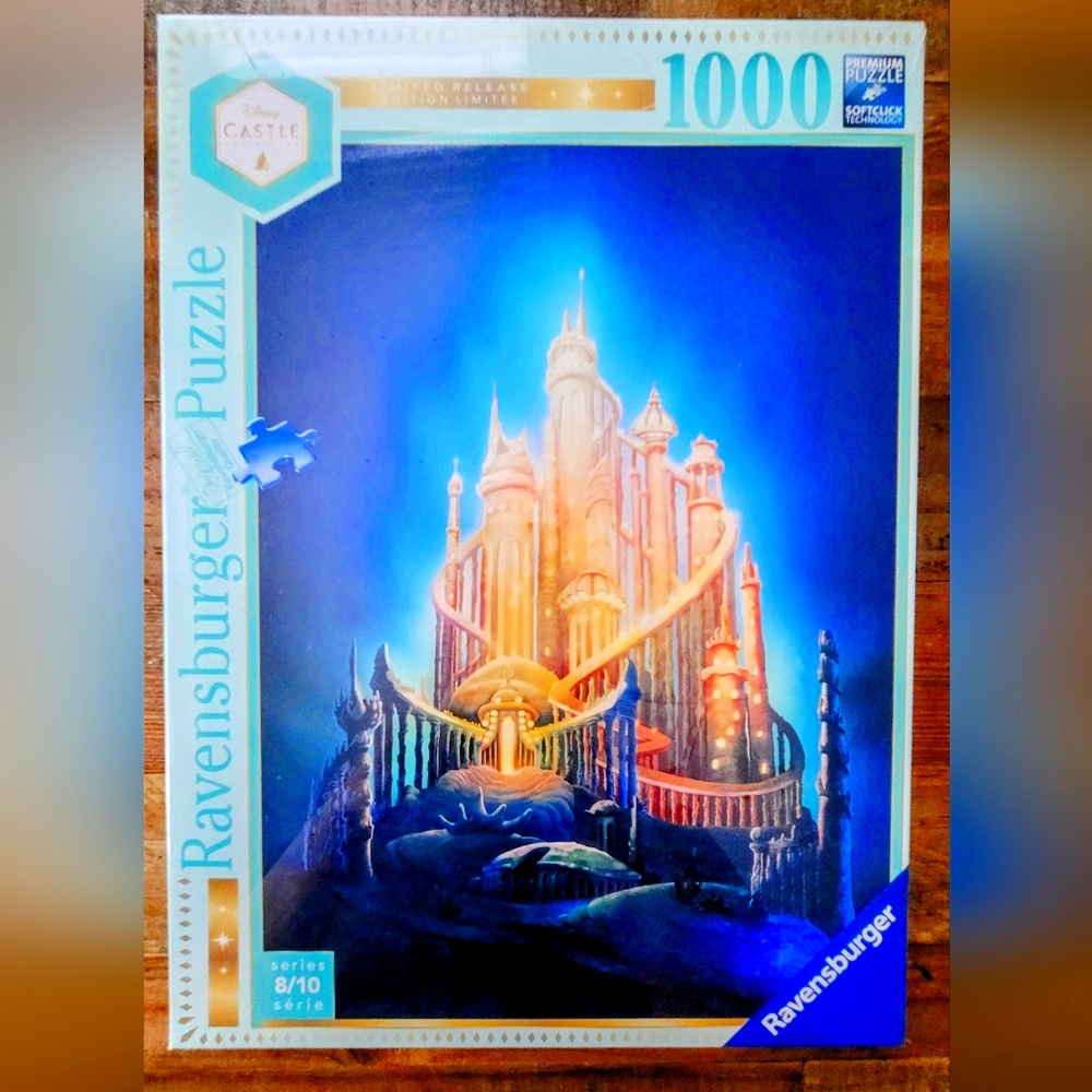 Disney! Ravensburger Ariel Little Mermaid Castle 1000 Pc Puzzle Limited Release!